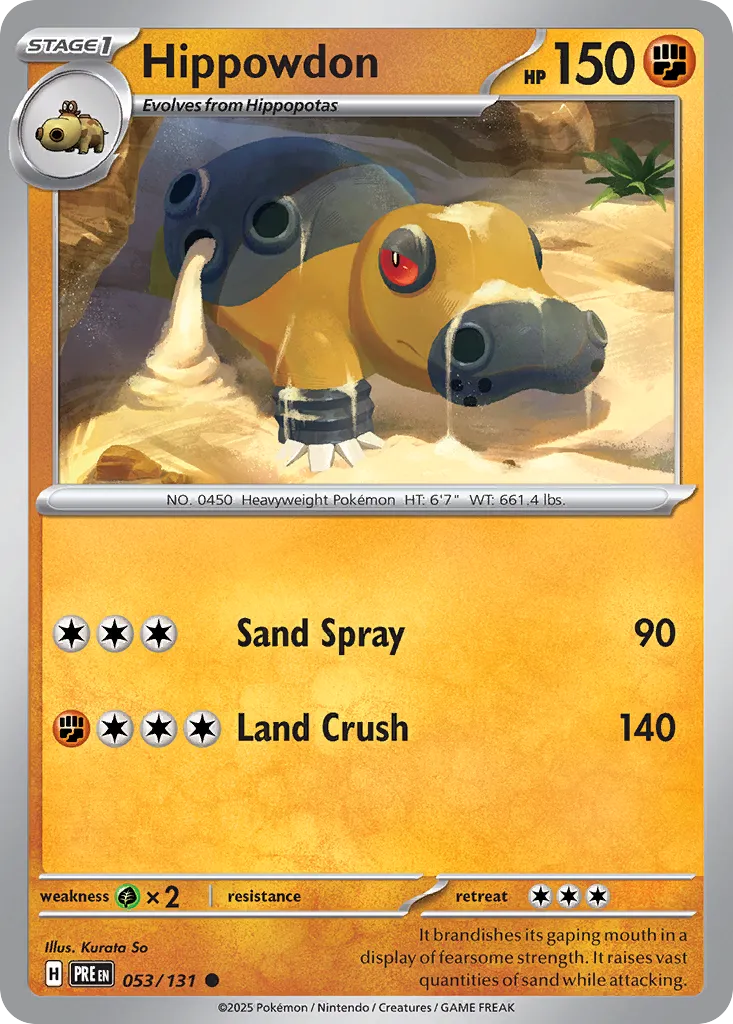 Hippowdon 053/131 — Prismatic Evolutions (English Pokémon TCG card)