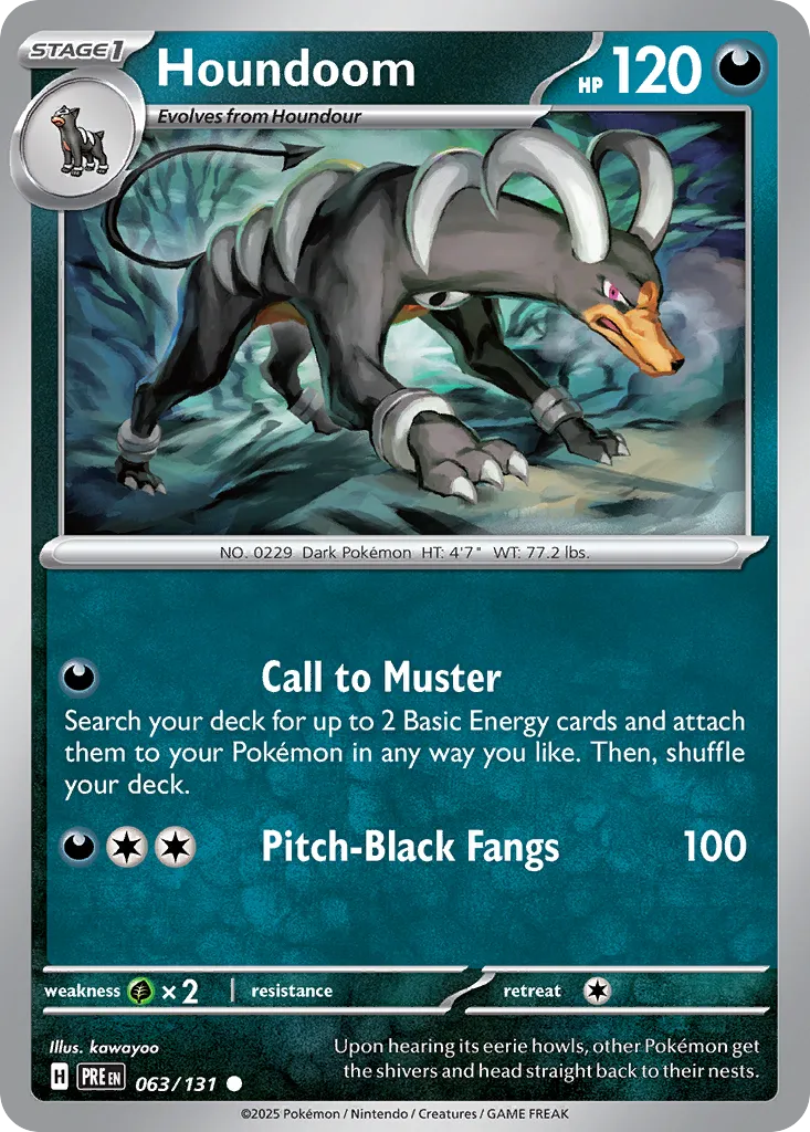 Houndoom 063/131 — Prismatic Evolutions (English Pokémon TCG card)