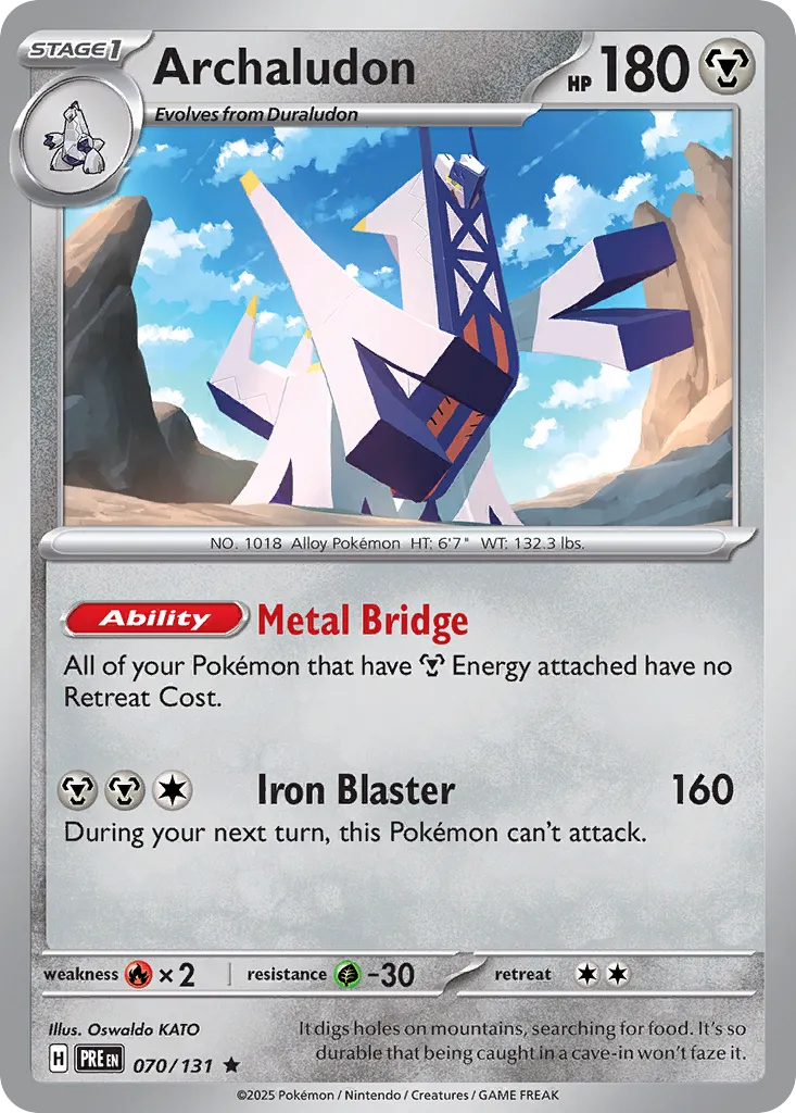 Archaludon 070/131 — Prismatic Evolutions (English Pokémon TCG card)
