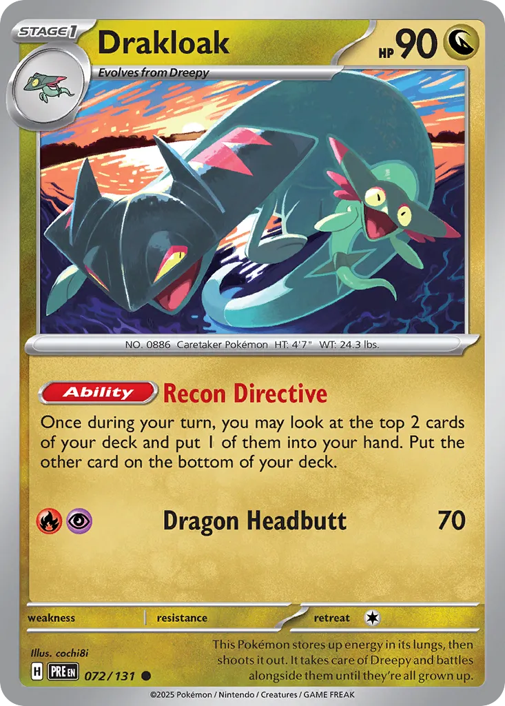 Drakloak 072/131 — Prismatic Evolutions (English Pokémon TCG card)