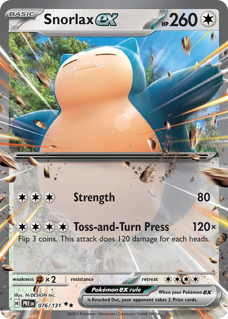 Snorlax ex 076/131 — Prismatic Evolutions (English Pokémon TCG card)