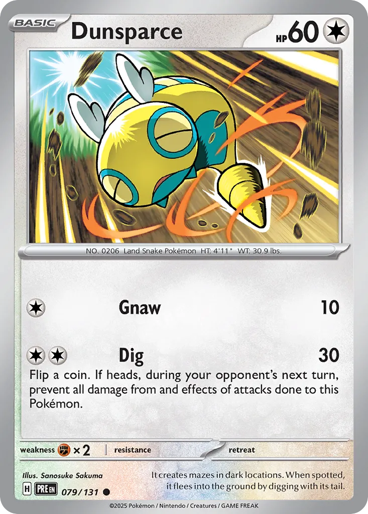 Dunsparce 079/131 — Prismatic Evolutions (English Pokémon TCG card)
