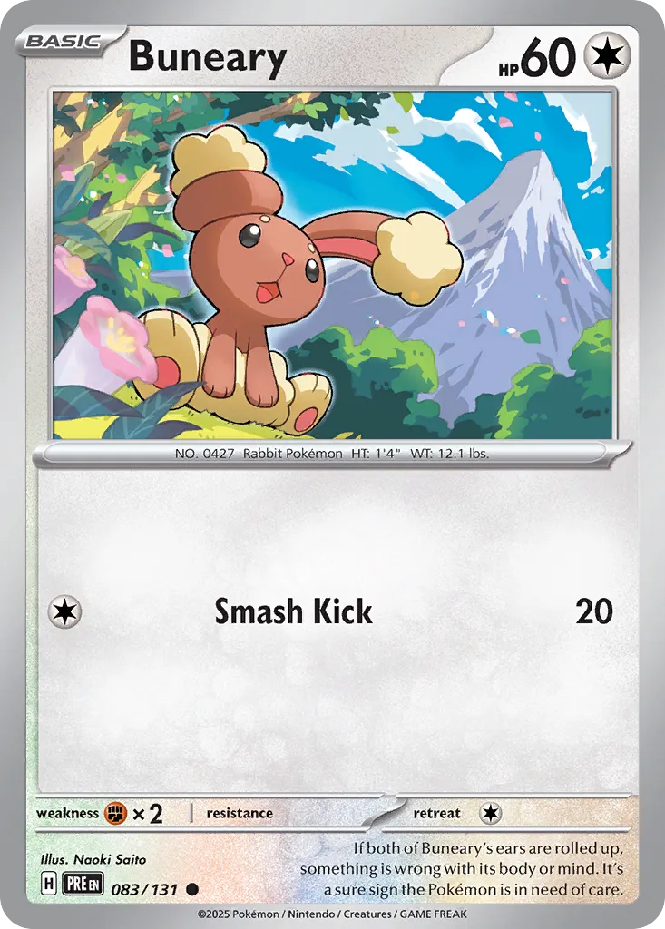 Buneary 083/131 — Prismatic Evolutions (English Pokémon TCG card)