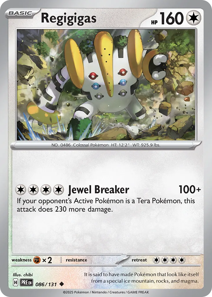 Regigigas 086/131 — Prismatic Evolutions (English Pokémon TCG card)