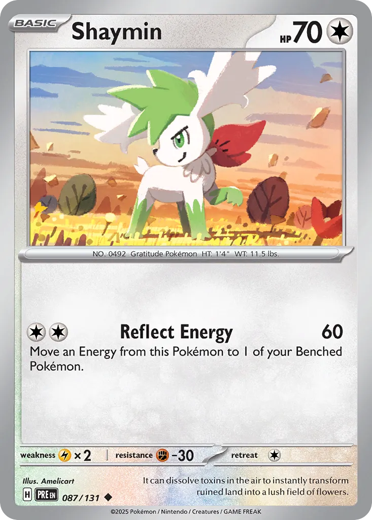 Shaymin 087/131 — Prismatic Evolutions (English Pokémon TCG card)