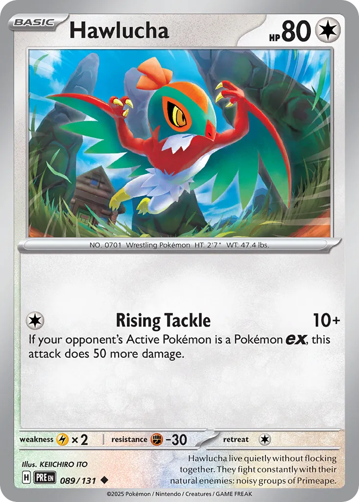 Hawlucha 089/131 — Prismatic Evolutions (English Pokémon TCG card)