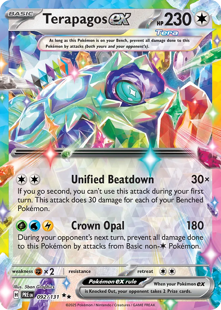 Terapagos ex 092/131 — Prismatic Evolutions (English Pokémon TCG card)