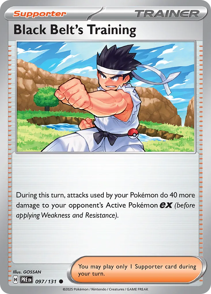 Black Belt's Training 097/131 — Prismatic Evolutions (English Pokémon TCG card)
