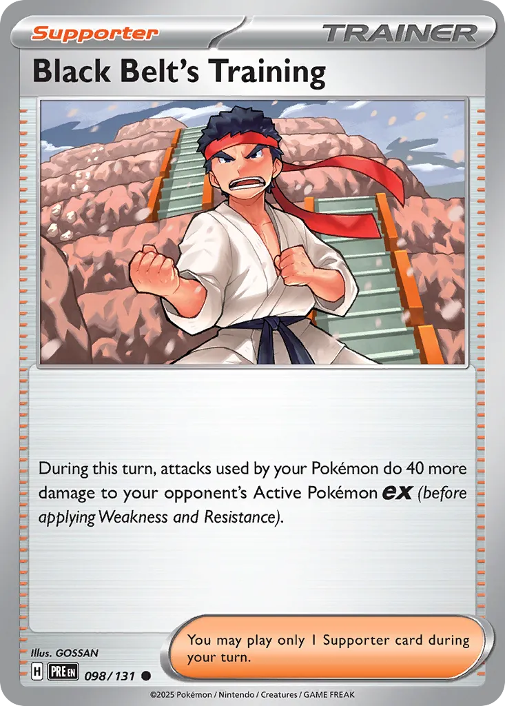 Black Belt's Training 098/131 — Prismatic Evolutions (English Pokémon TCG card)