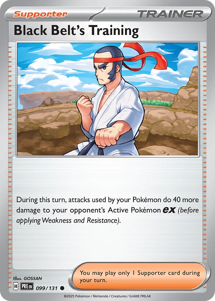 Black Belt's Training 099/131 — Prismatic Evolutions (English Pokémon TCG card)