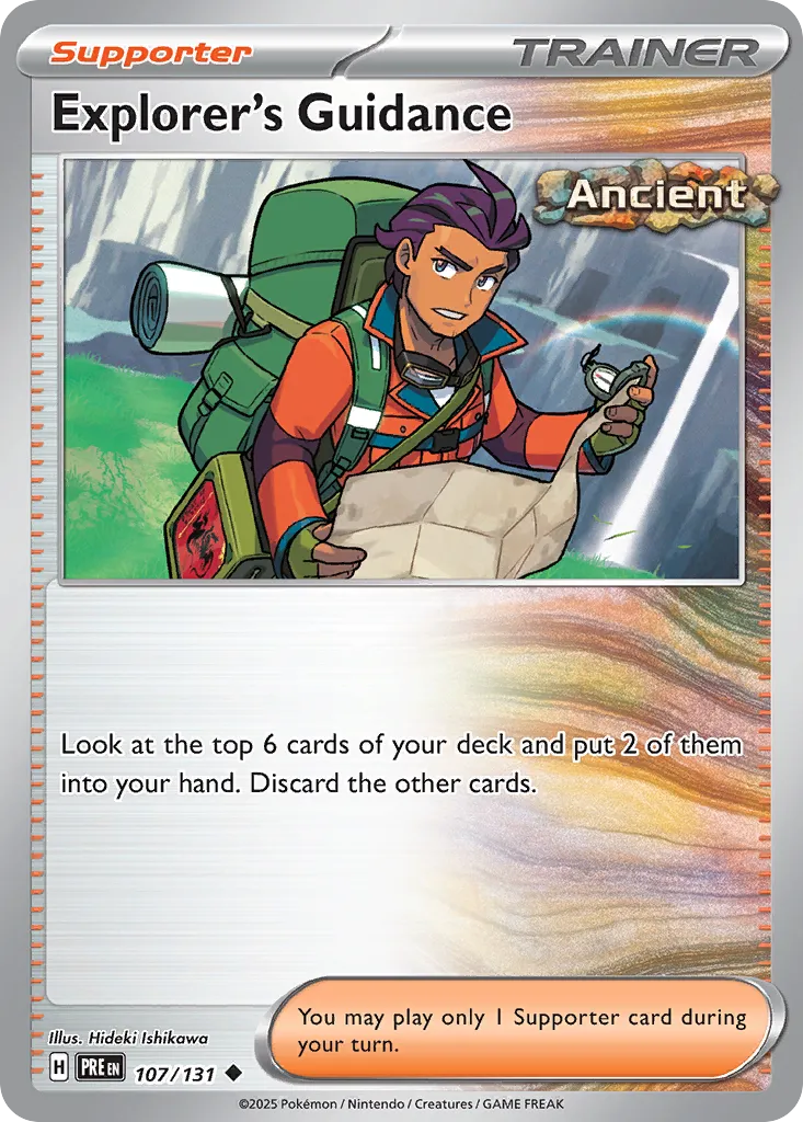 Explorer's Guidance 107/131 — Prismatic Evolutions (English Pokémon TCG card)