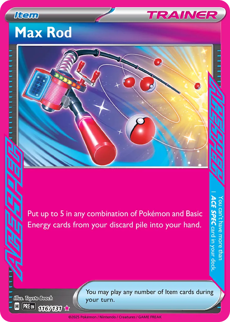Max Rod 116/131 — Prismatic Evolutions (English Pokémon TCG card)