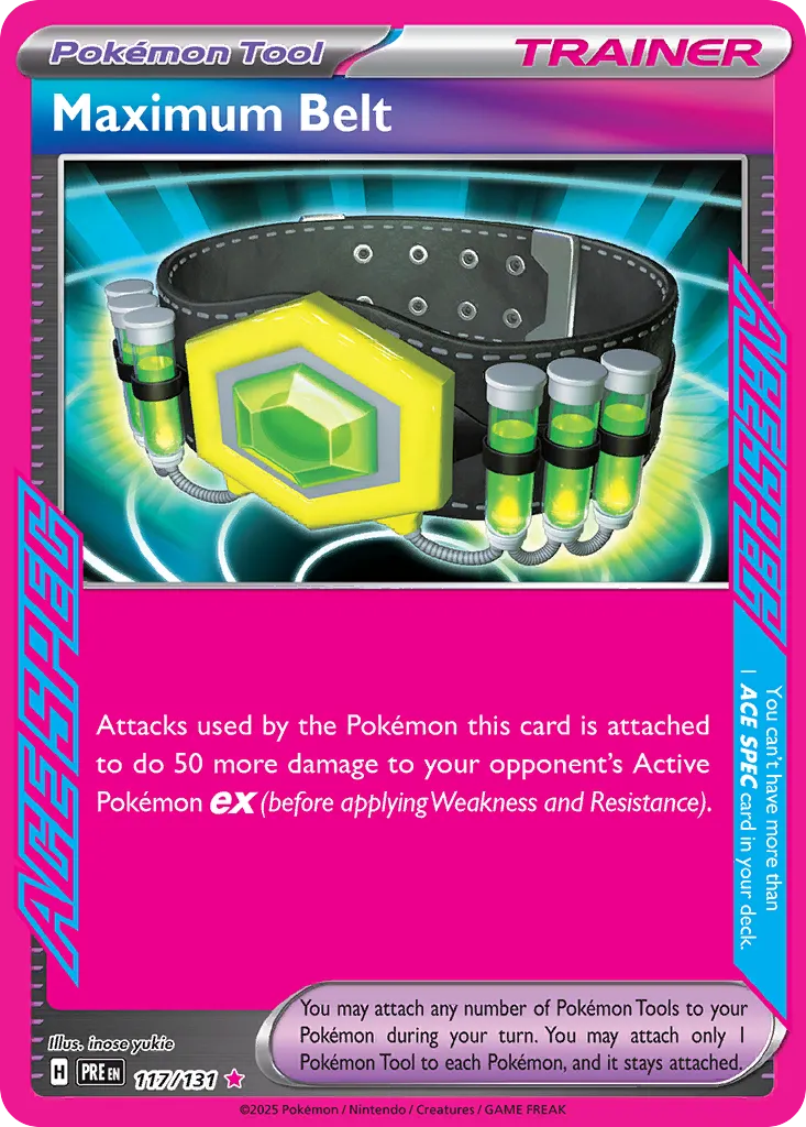 Maximum Belt 117/131 — Prismatic Evolutions (English Pokémon TCG card)