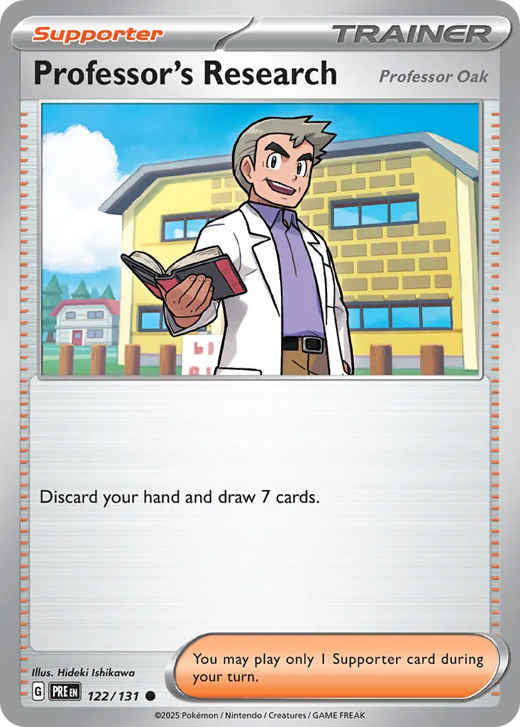 Professor's Research 122/131 — Prismatic Evolutions (English Pokémon TCG card)
