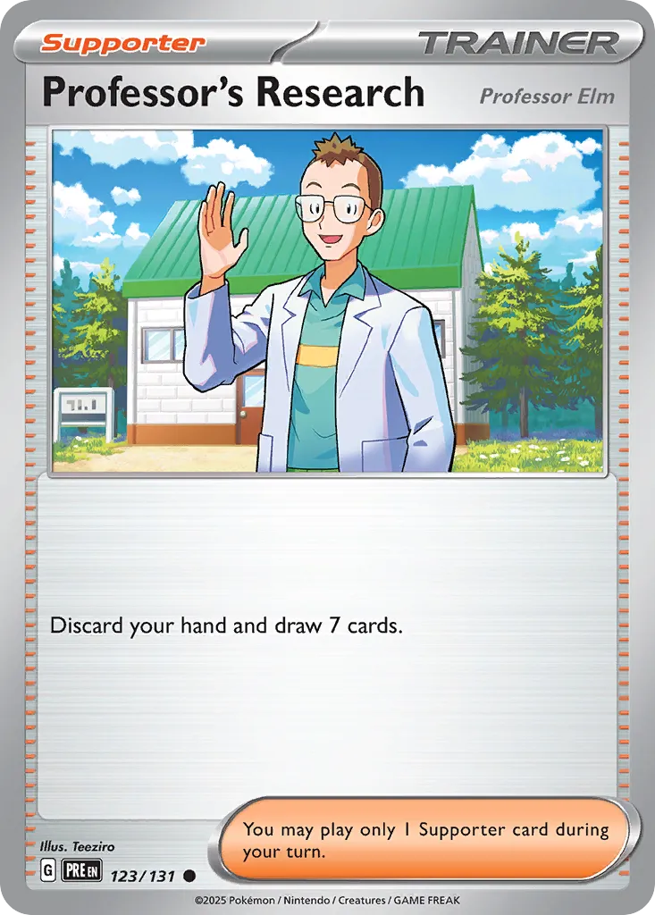 Professor's Research 123/131 — Prismatic Evolutions (English Pokémon TCG card)