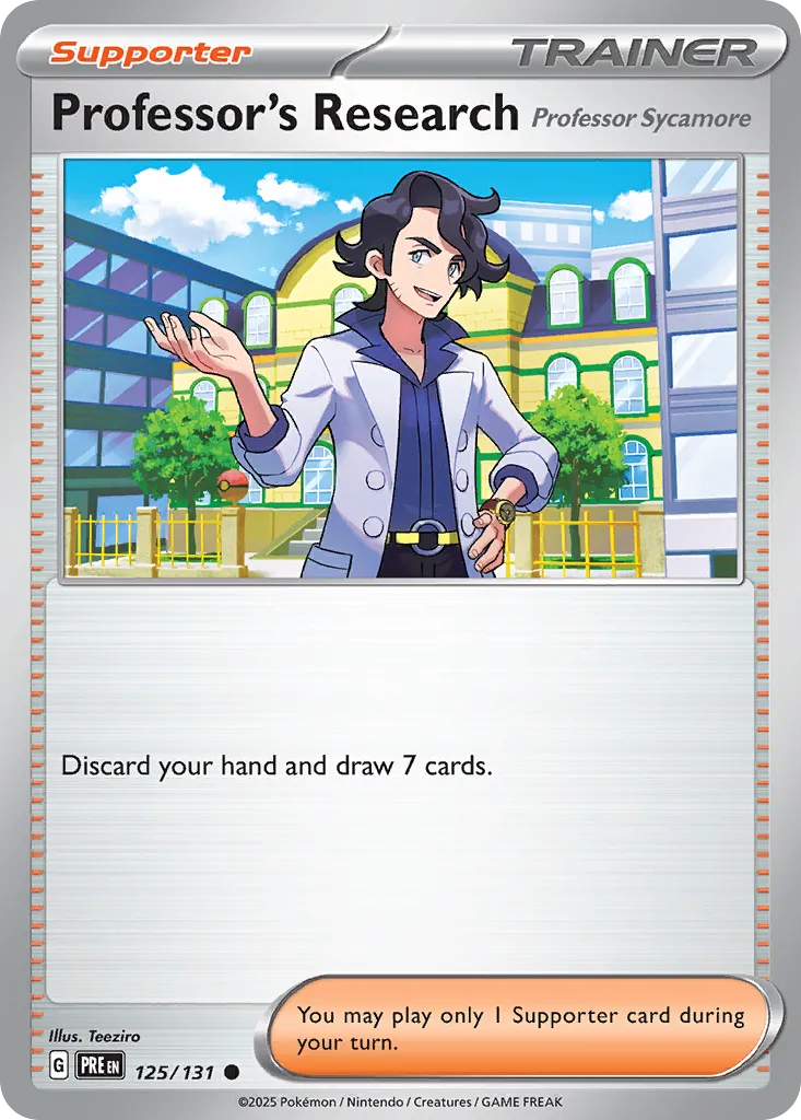 Professor's Research 125/131 — Prismatic Evolutions (English Pokémon TCG card)