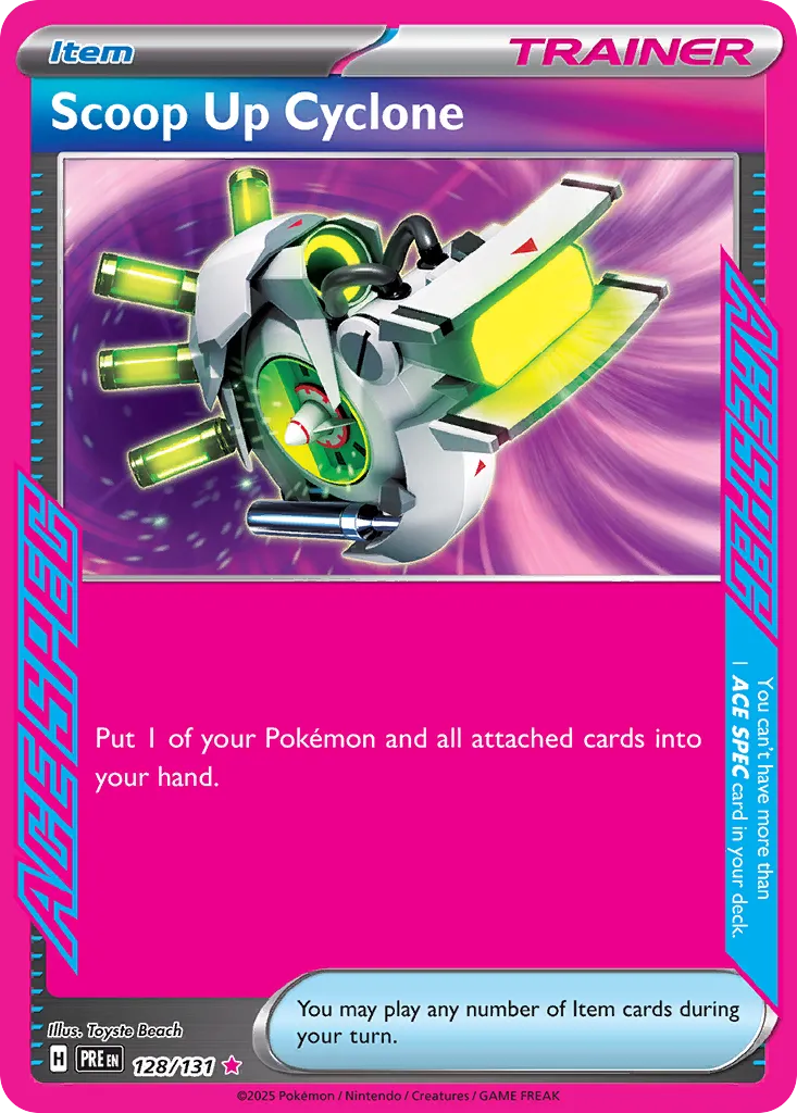 Scoop Up Cyclone 128/131 — Prismatic Evolutions (English Pokémon TCG card)