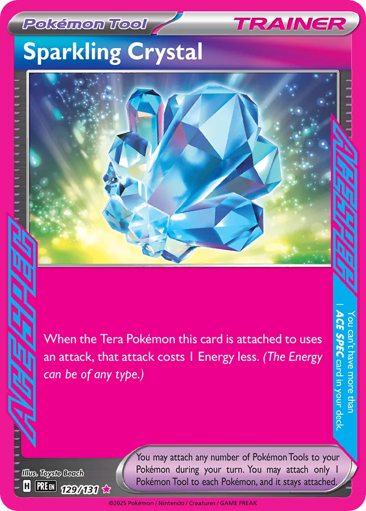Sparkling Crystal 129/131 — Prismatic Evolutions (English Pokémon TCG card)