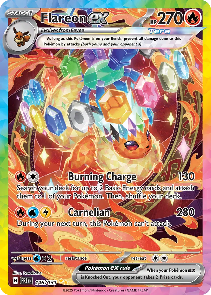 Flareon ex 146/131 — Prismatic Evolutions (English Pokémon TCG card)