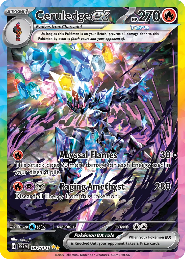 Ceruledge ex 147/131 — Prismatic Evolutions (English Pokémon TCG card)