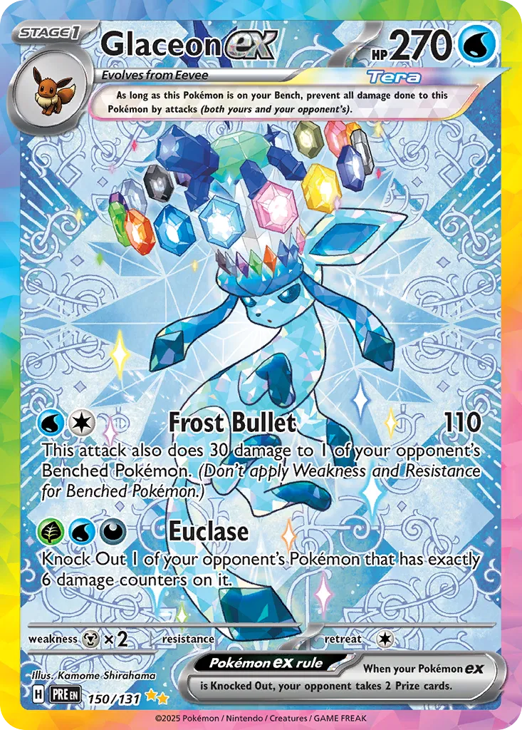 Glaceon ex 150/131 — Prismatic Evolutions (English Pokémon TCG card)