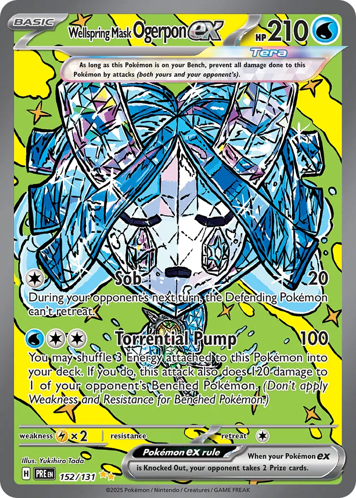 Wellspring Mask Ogerpon ex 152/131 — Prismatic Evolutions (English Pokémon TCG card)