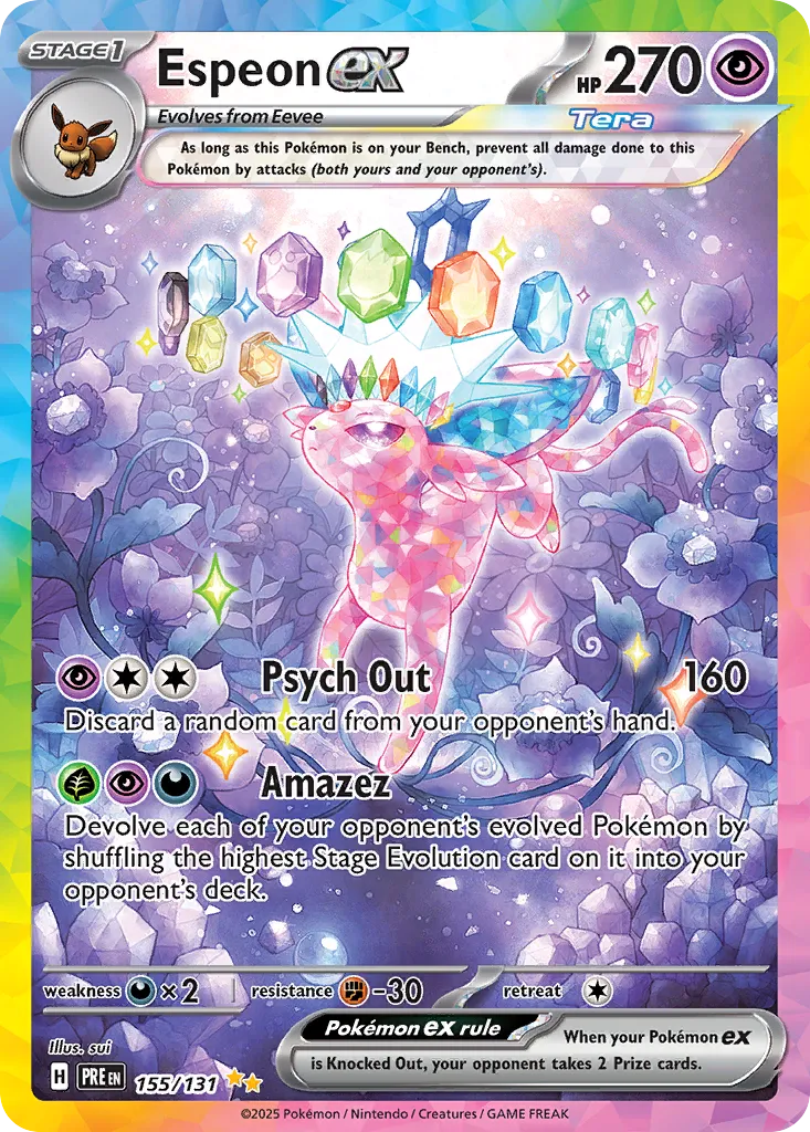 Espeon ex 155/131 — Prismatic Evolutions (English Pokémon TCG card)