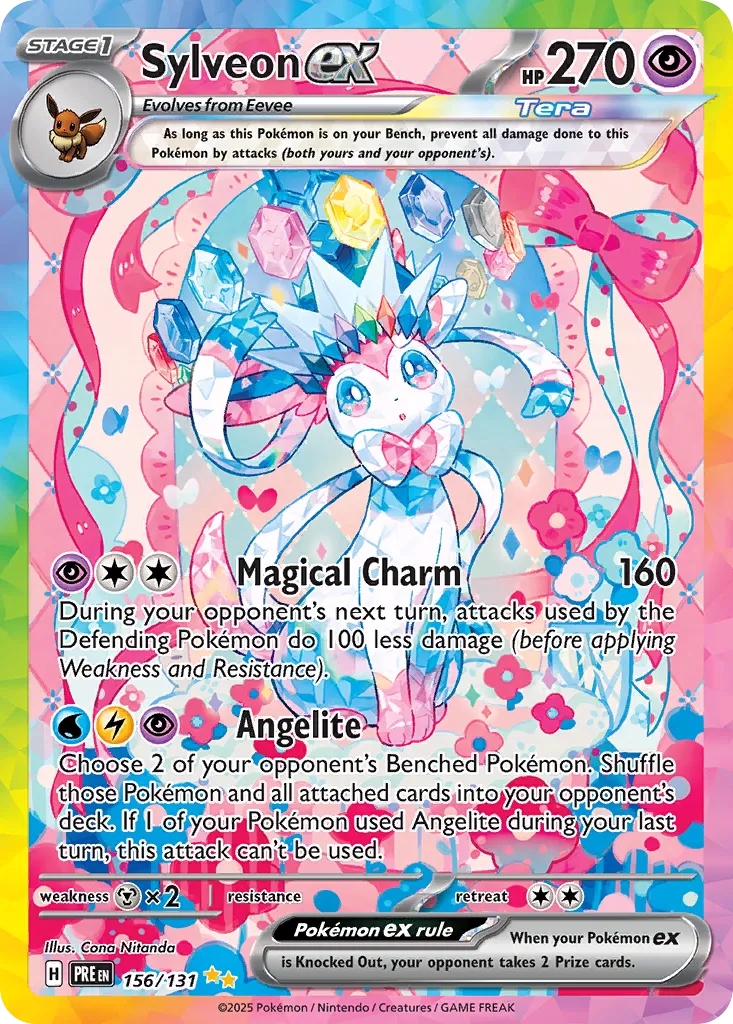 Sylveon ex 156/131 — Prismatic Evolutions (English Pokémon TCG card)