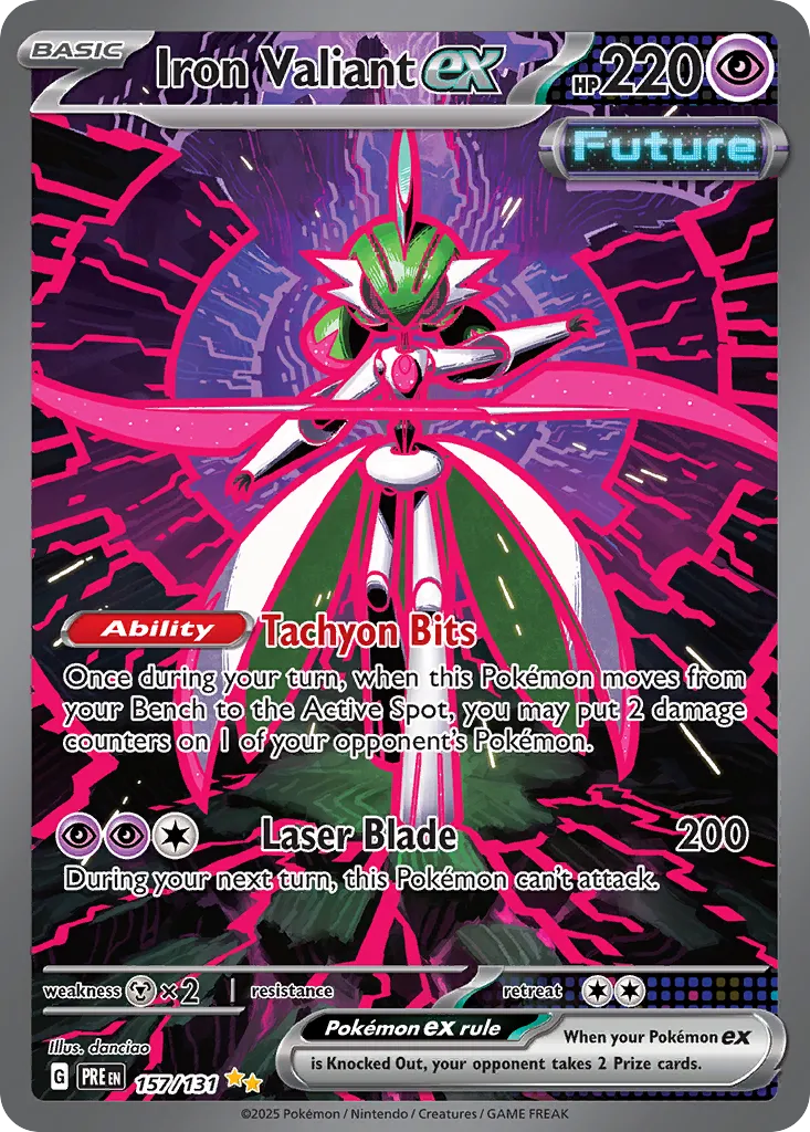 Iron Valiant ex 157/131 — Prismatic Evolutions (English Pokémon TCG card)