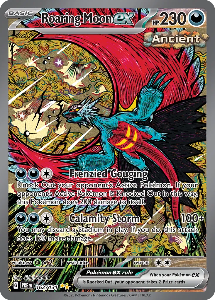 Roaring Moon ex 162/131 — Prismatic Evolutions (English Pokémon TCG card)
