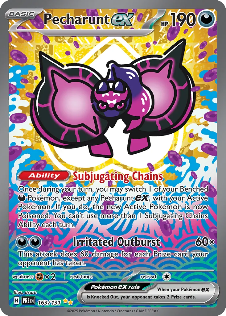 Pecharunt ex 163/131 — Prismatic Evolutions (English Pokémon TCG card)
