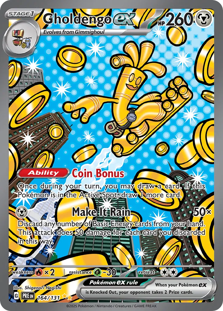 Gholdengo ex 164/131 — Prismatic Evolutions (English Pokémon TCG card)