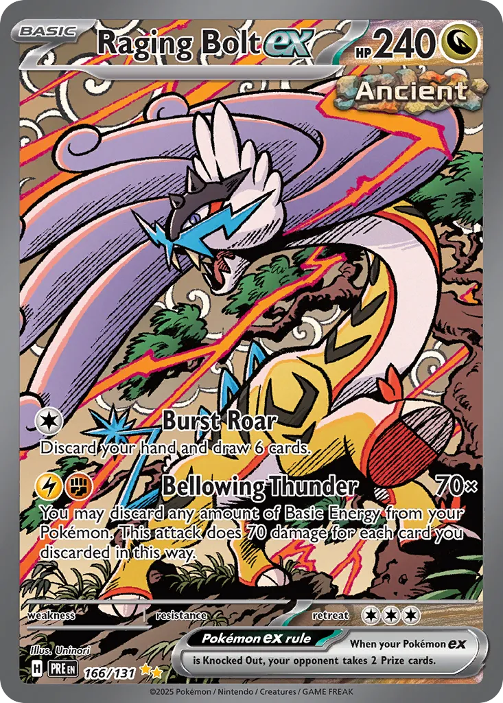 Raging Bolt ex 166/131 — Prismatic Evolutions (English Pokémon TCG card)