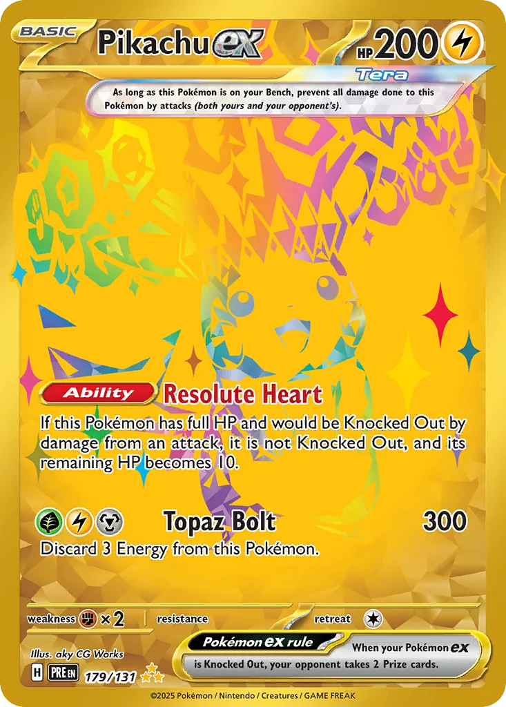 Pikachu ex 179/131 — Prismatic Evolutions (English Pokémon TCG card)