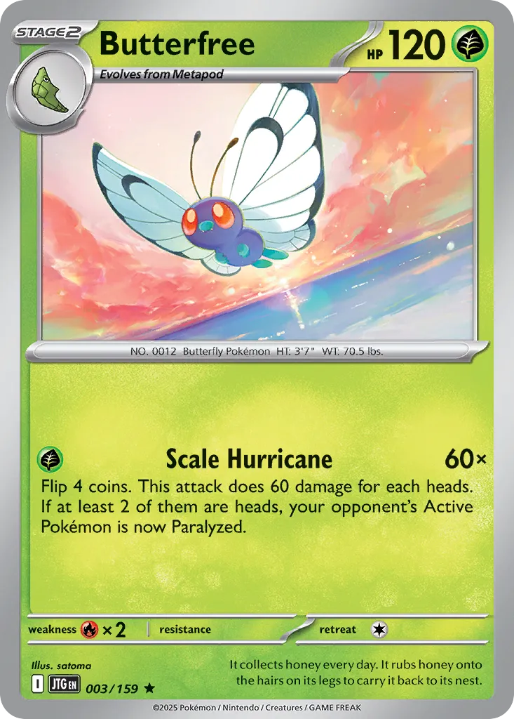 Butterfree 003/159 — Journey Together (English Pokémon TCG card)