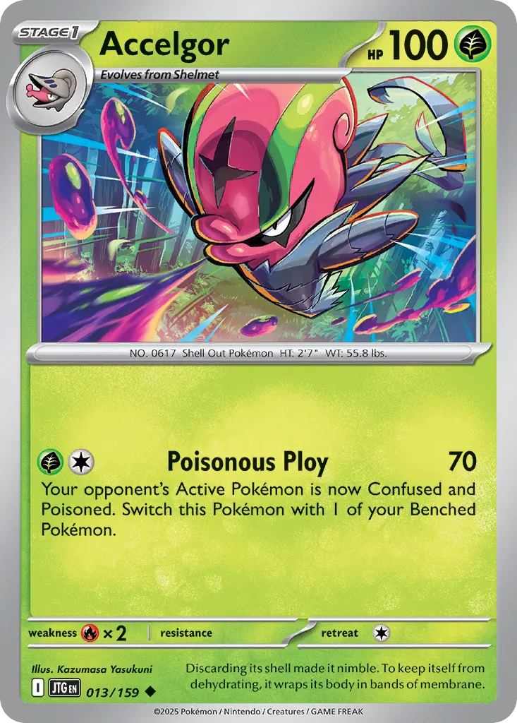 Accelgor 013/159 — Journey Together (English Pokémon TCG card)