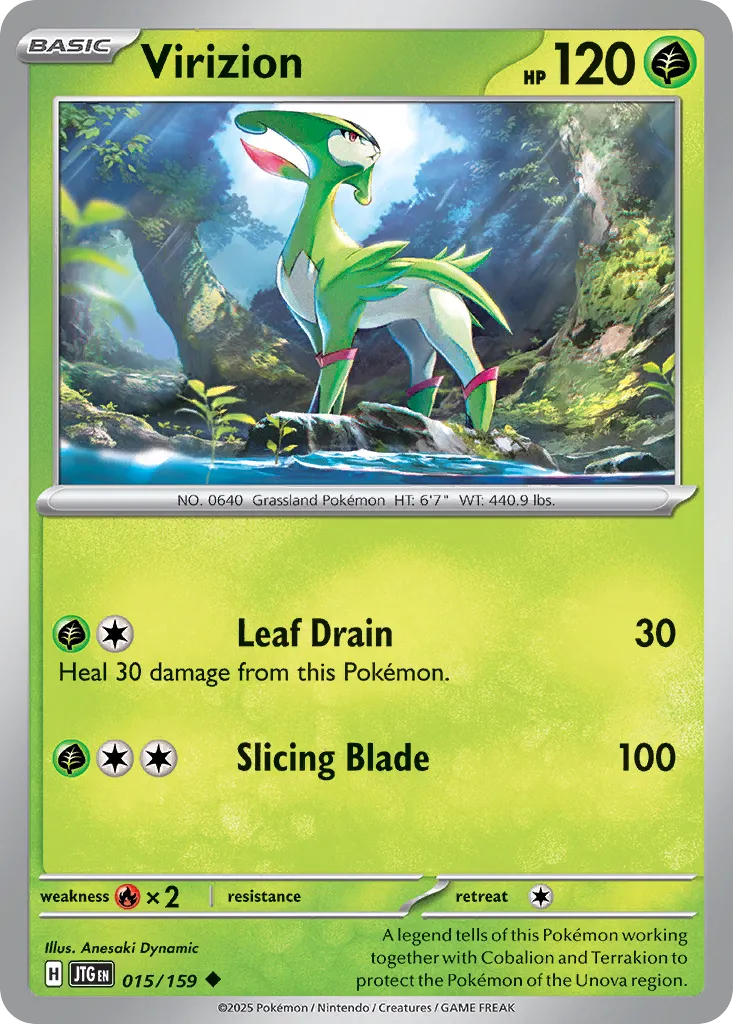 Virizion 015/159 — Journey Together (English Pokémon TCG card)