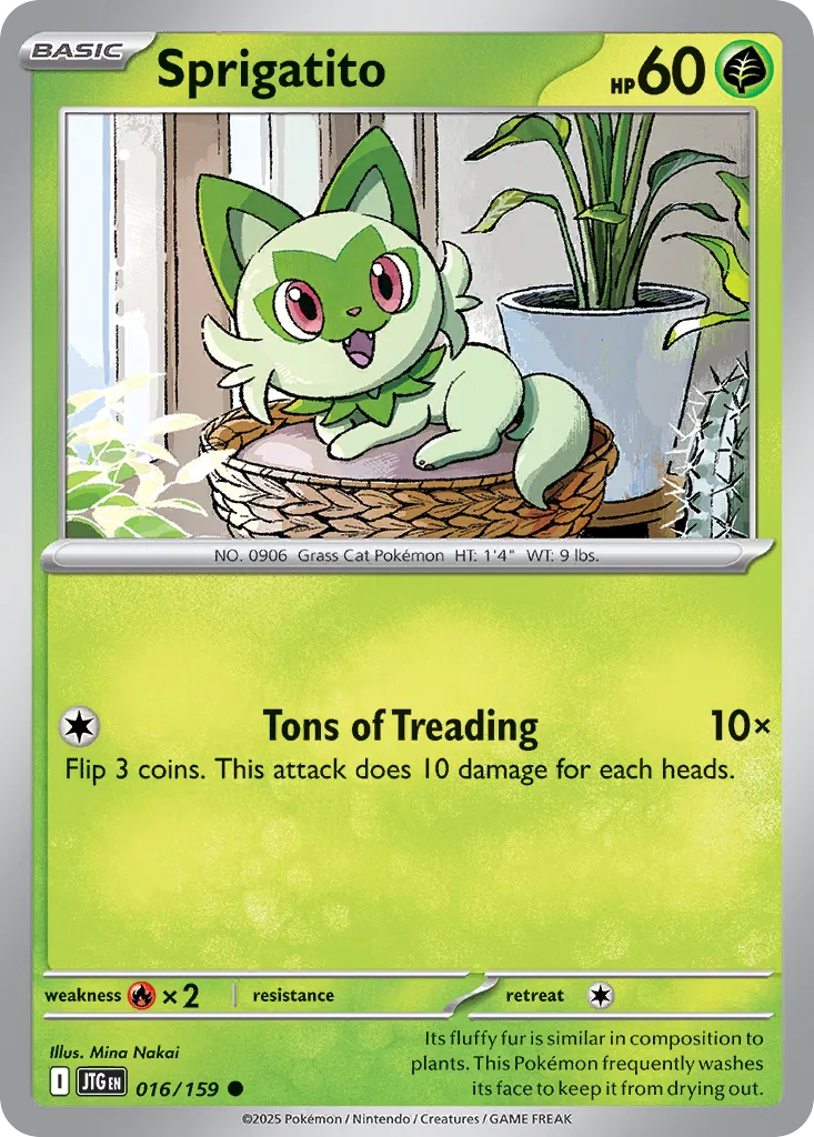 Sprigatito 016/159 — Journey Together (English Pokémon TCG card)