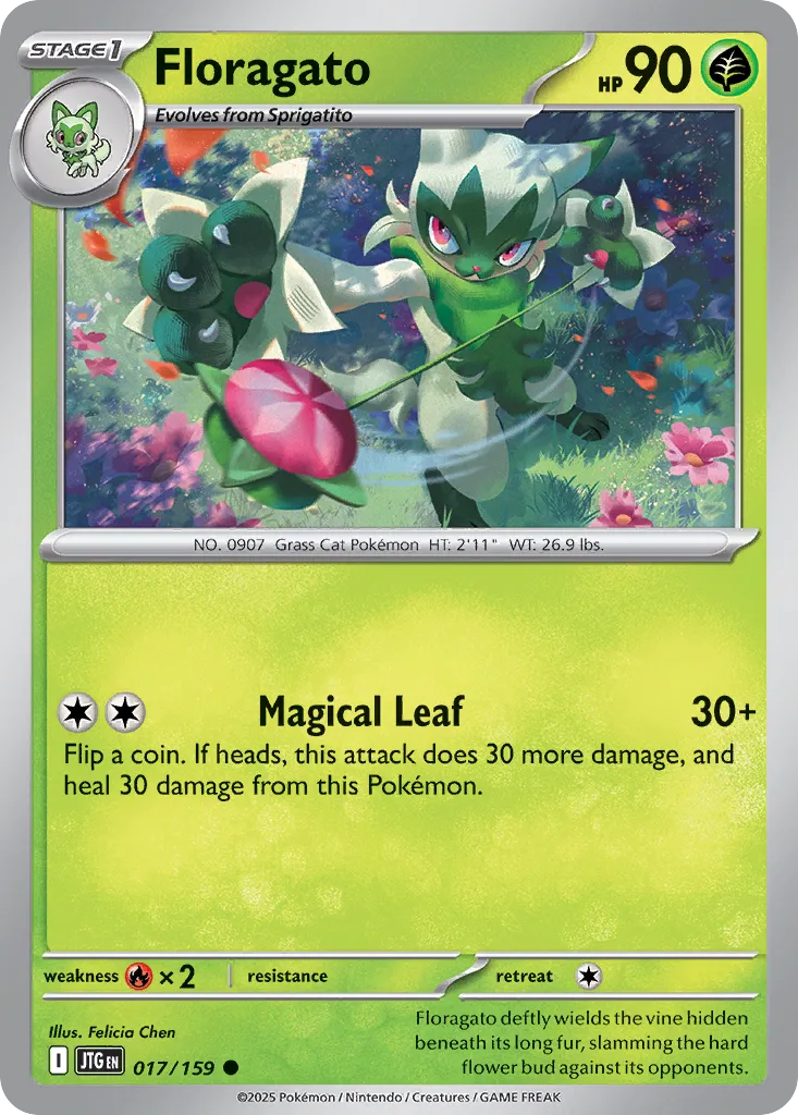 Floragato 017/159 — Journey Together (English Pokémon TCG card)