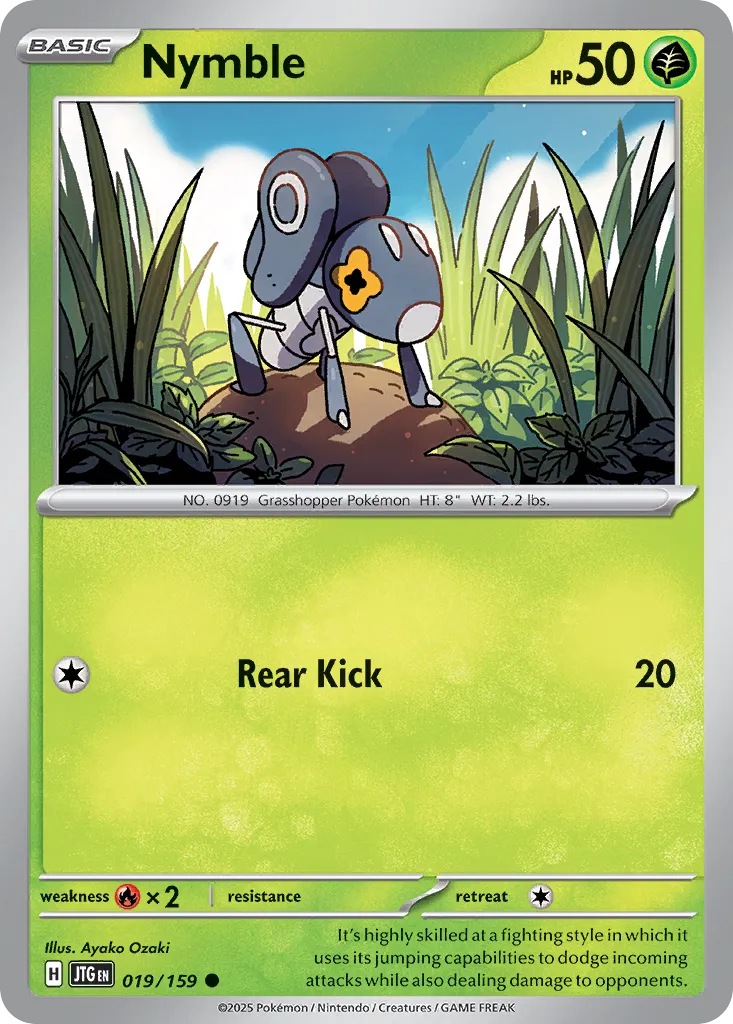 Nymble 019/159 — Journey Together (English Pokémon TCG card)