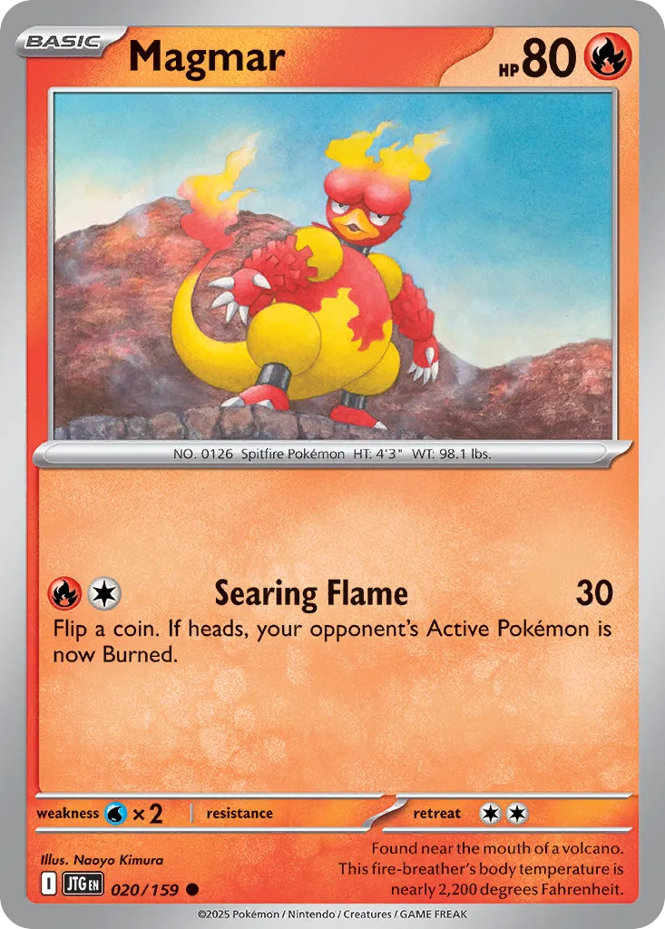 Magmar 020/159 — Journey Together (English Pokémon TCG card)