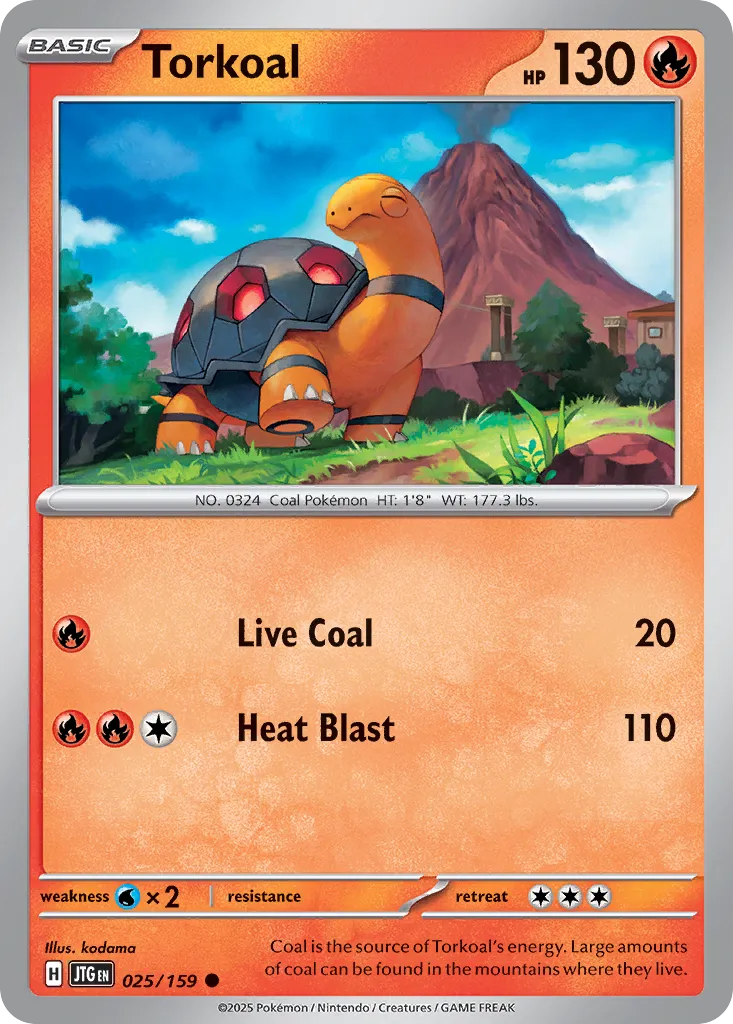 Torkoal 025/159 — Journey Together (English Pokémon TCG card)