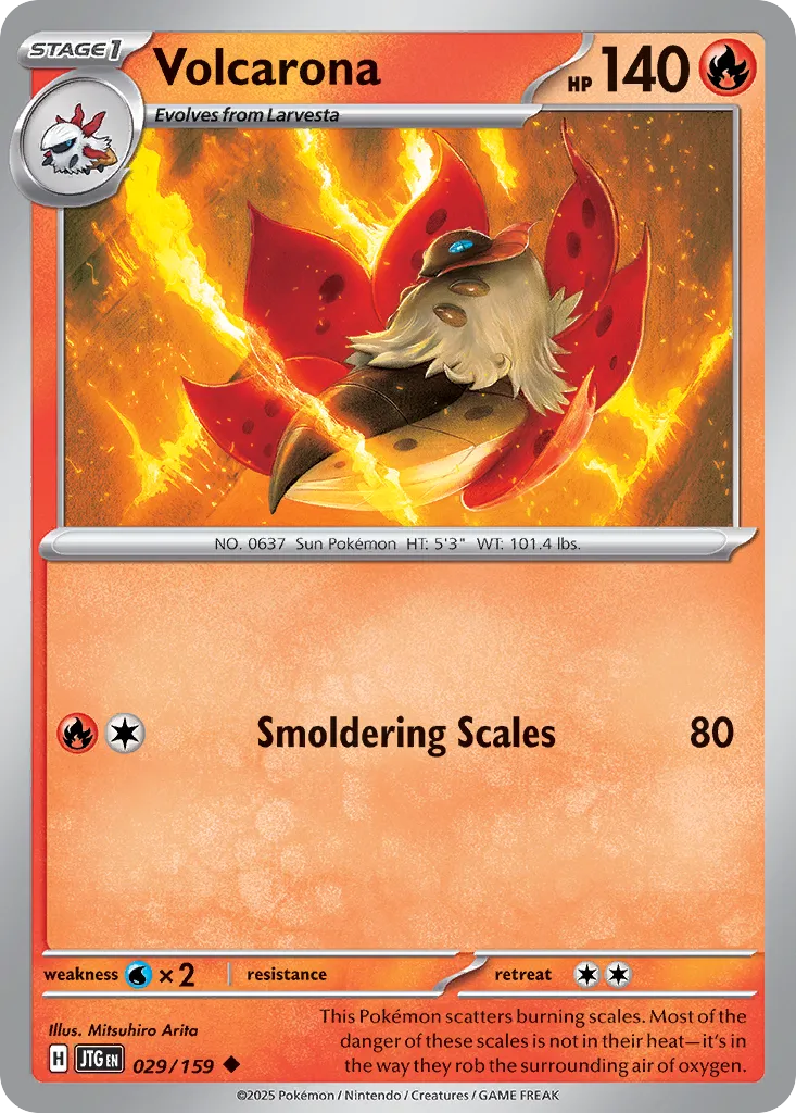 Volcarona 029/159 — Journey Together (English Pokémon TCG card)