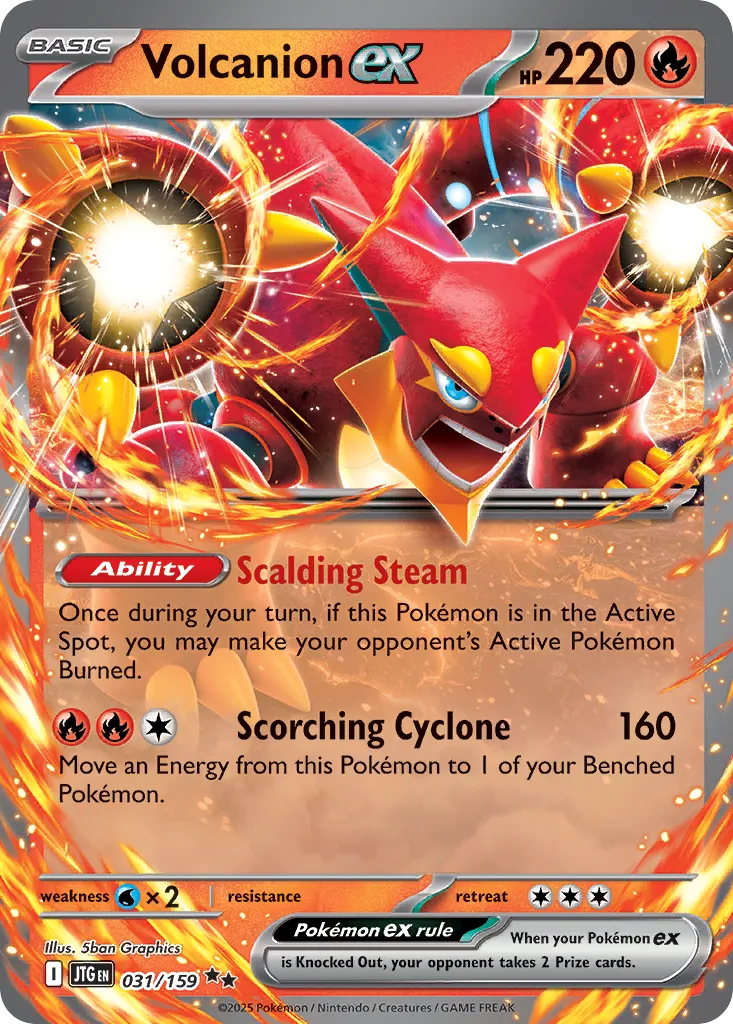 Volcanion ex 031/159 — Journey Together (English Pokémon TCG card)