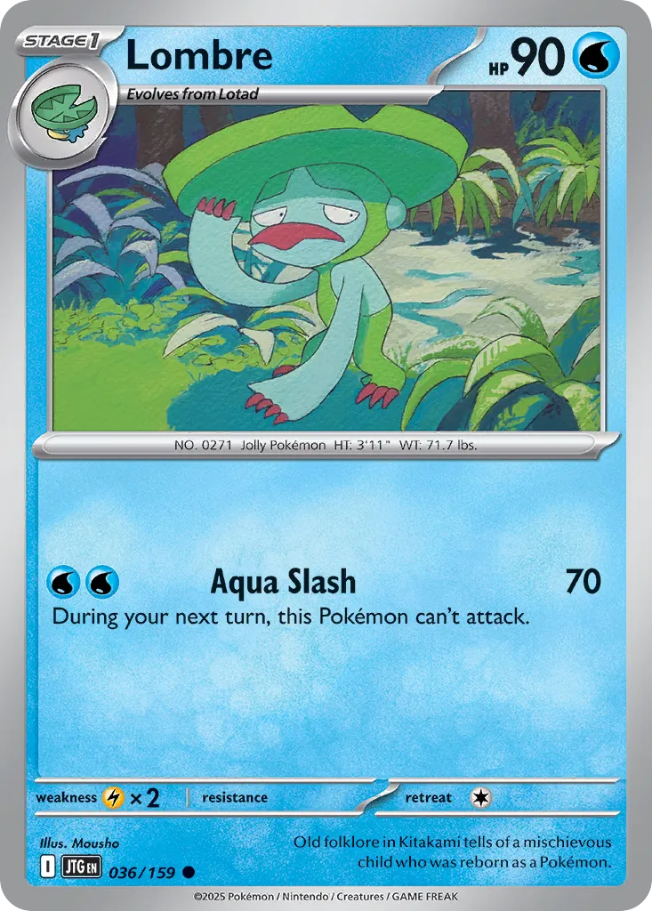 Lombre 036/159 — Journey Together (English Pokémon TCG card)