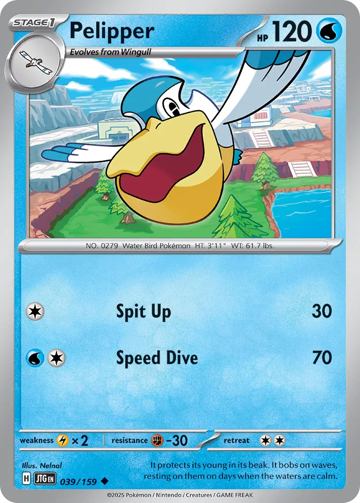 Pelipper 039/159 — Journey Together (English Pokémon TCG card)