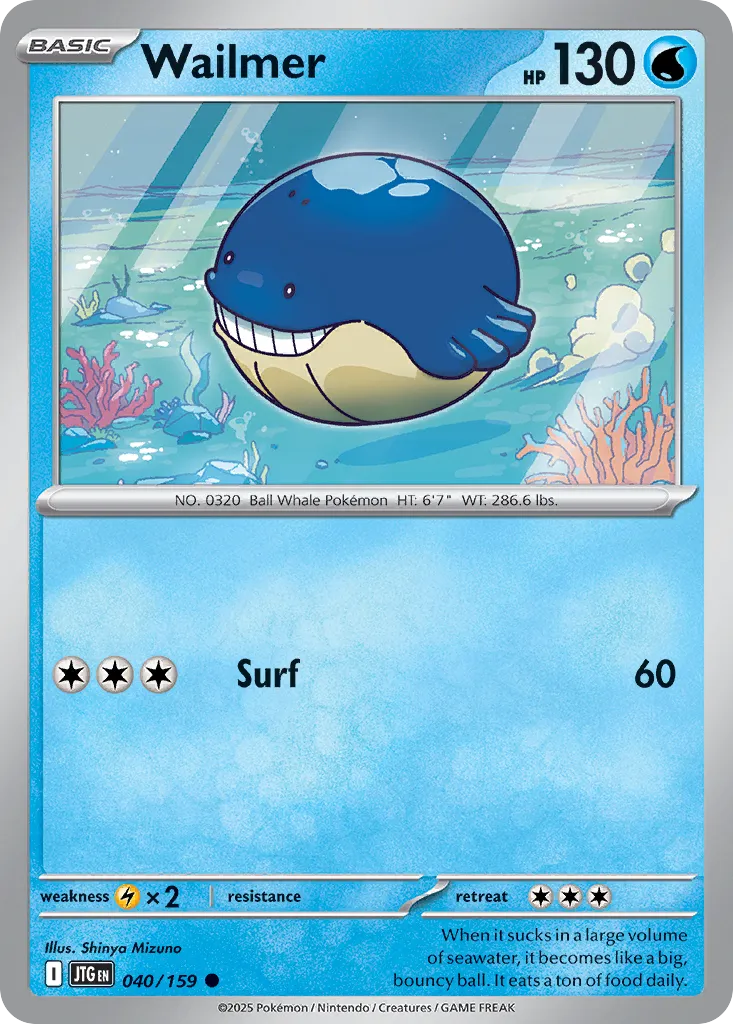 Wailmer 040/159 — Journey Together (English Pokémon TCG card)