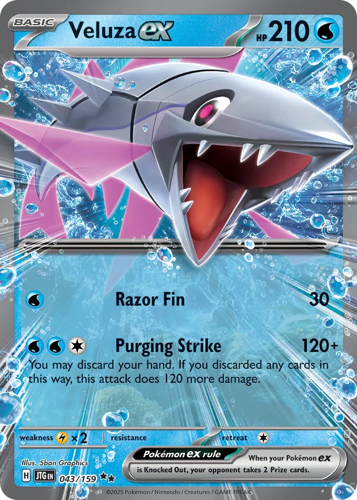 Veluza ex 043/159 — Journey Together (English Pokémon TCG card)