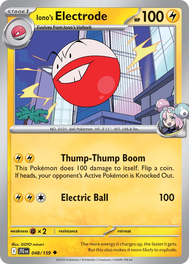 Iono's Electrode 048/159 — Journey Together (English Pokémon TCG card)