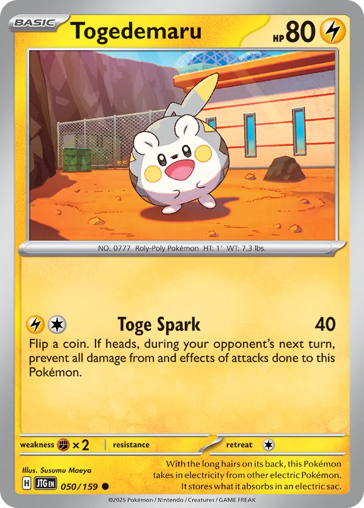 Togedemaru 050/159 — Journey Together (English Pokémon TCG card)